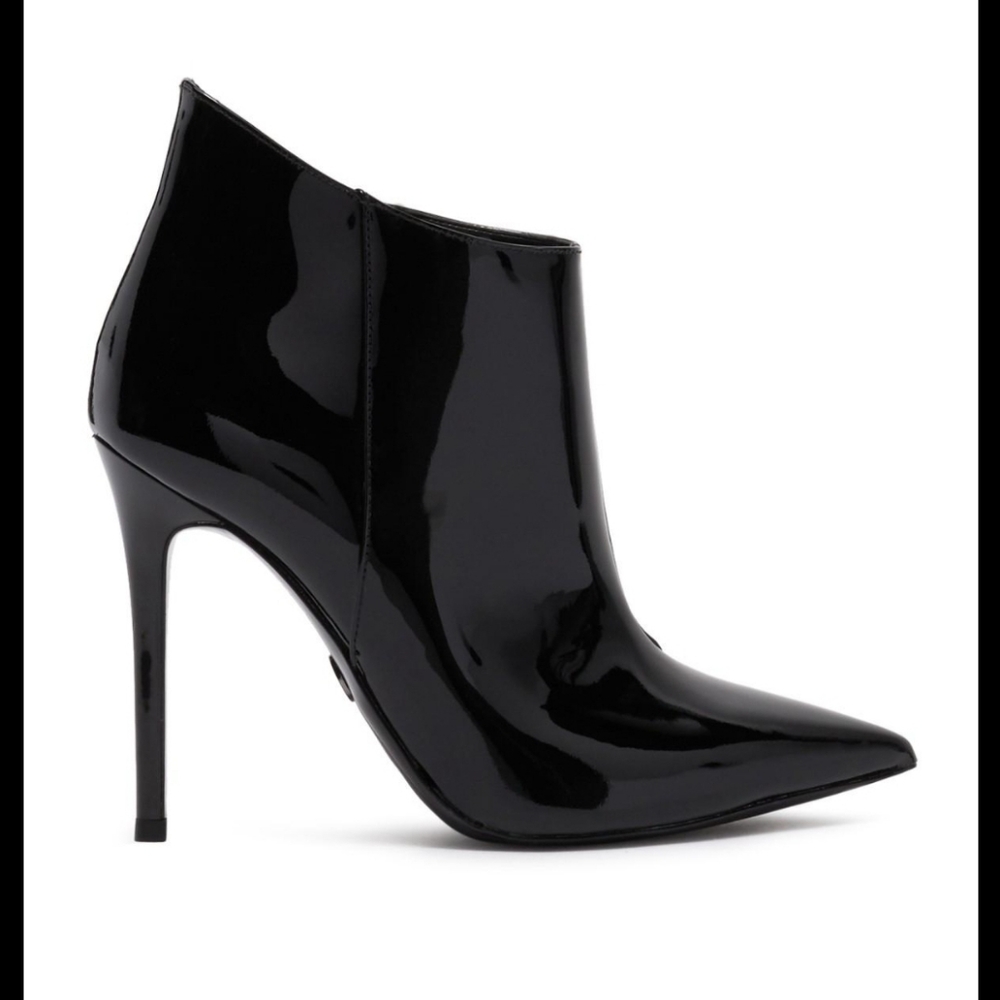 MICHAEL KORS women shoes black leather Antonia patent Bootie ankle boot - Picture 4 of 6